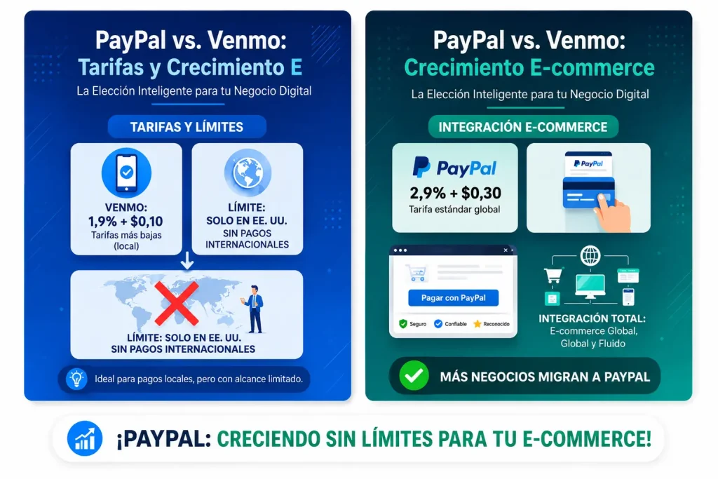 PayPal frente a Venmo


