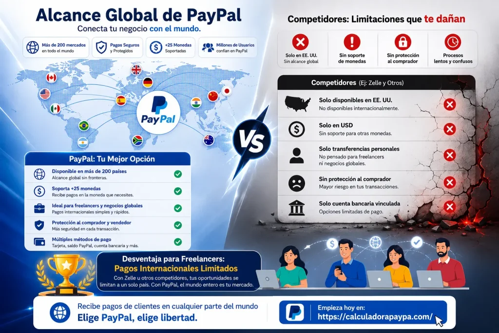 Por qué PayPal es una mejor opción que Zelle para los pagos a autónomos(PayPal frente a Zelle) 1 PayPal frente a Zelle